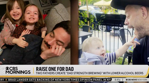 Dad Strength founders with their kids on CBS Mornings
