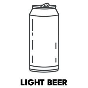 Sketch of a light beer can